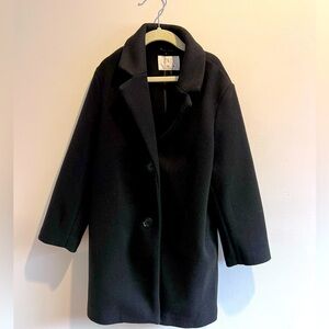 Zara Kids, Girls long Black overcoat, size 8-9